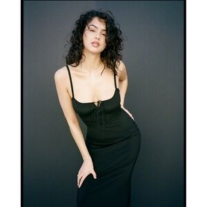 Realisation Par Camille Dress In Black Silk XS